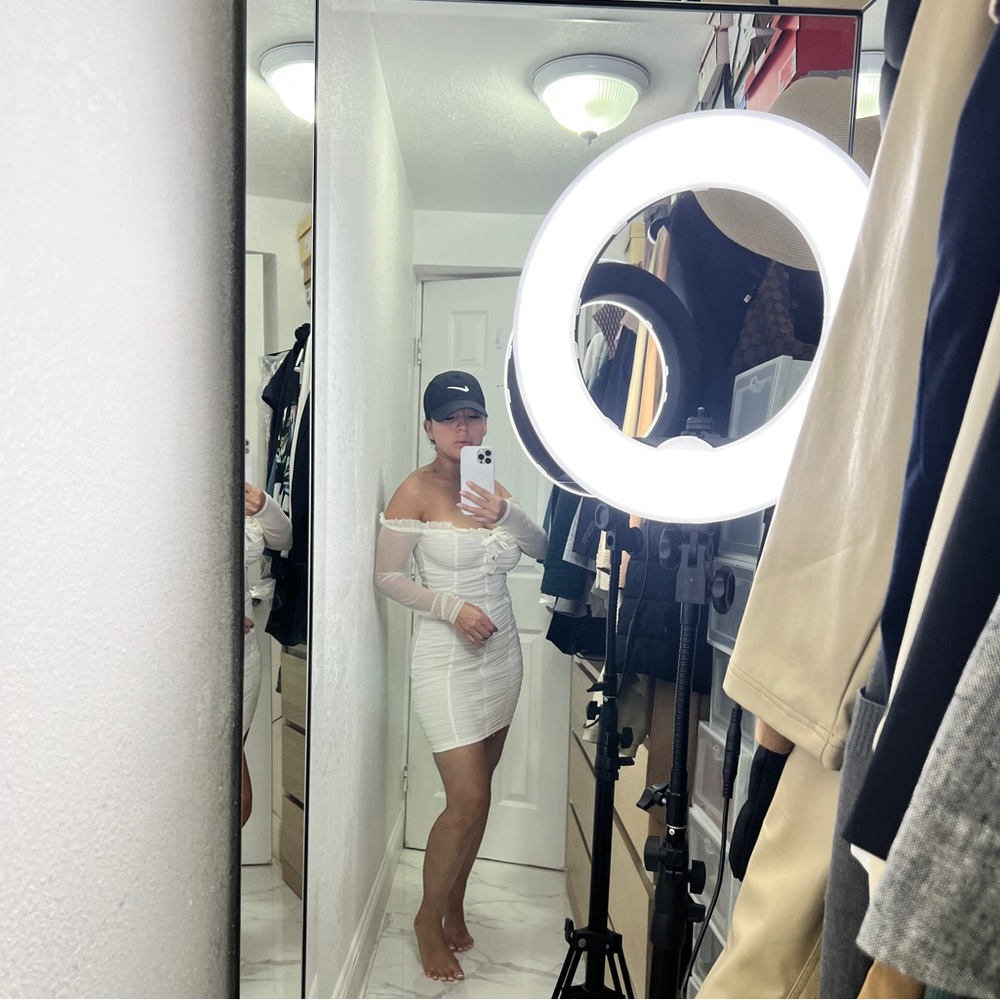 Fashion nova white dress.